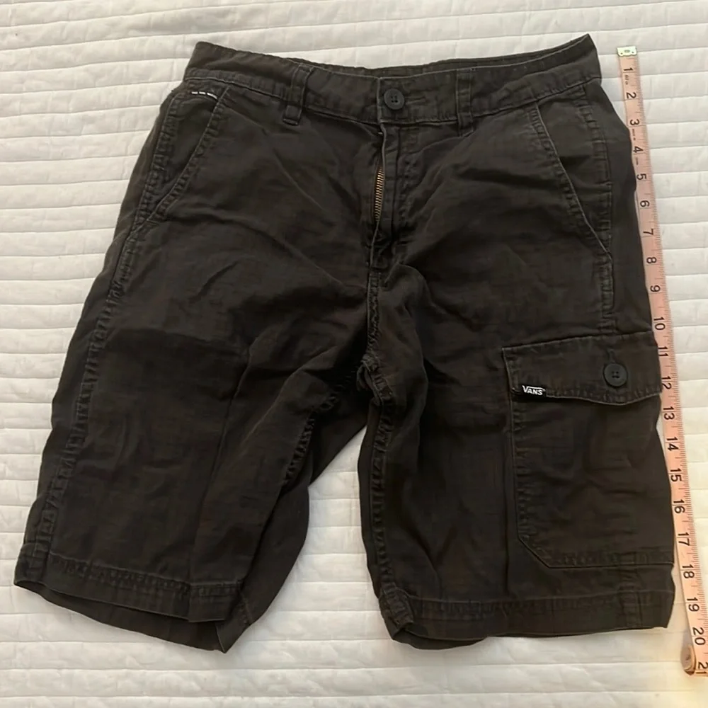 Charcoal Off The Wall Vans Shorts - Picture 1 of 5